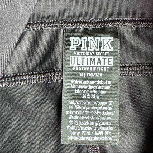 PINK Victoria's Secret Ultimate Featherweight Floral Mesh Panel Leggings Size M - Picture 5 of 15